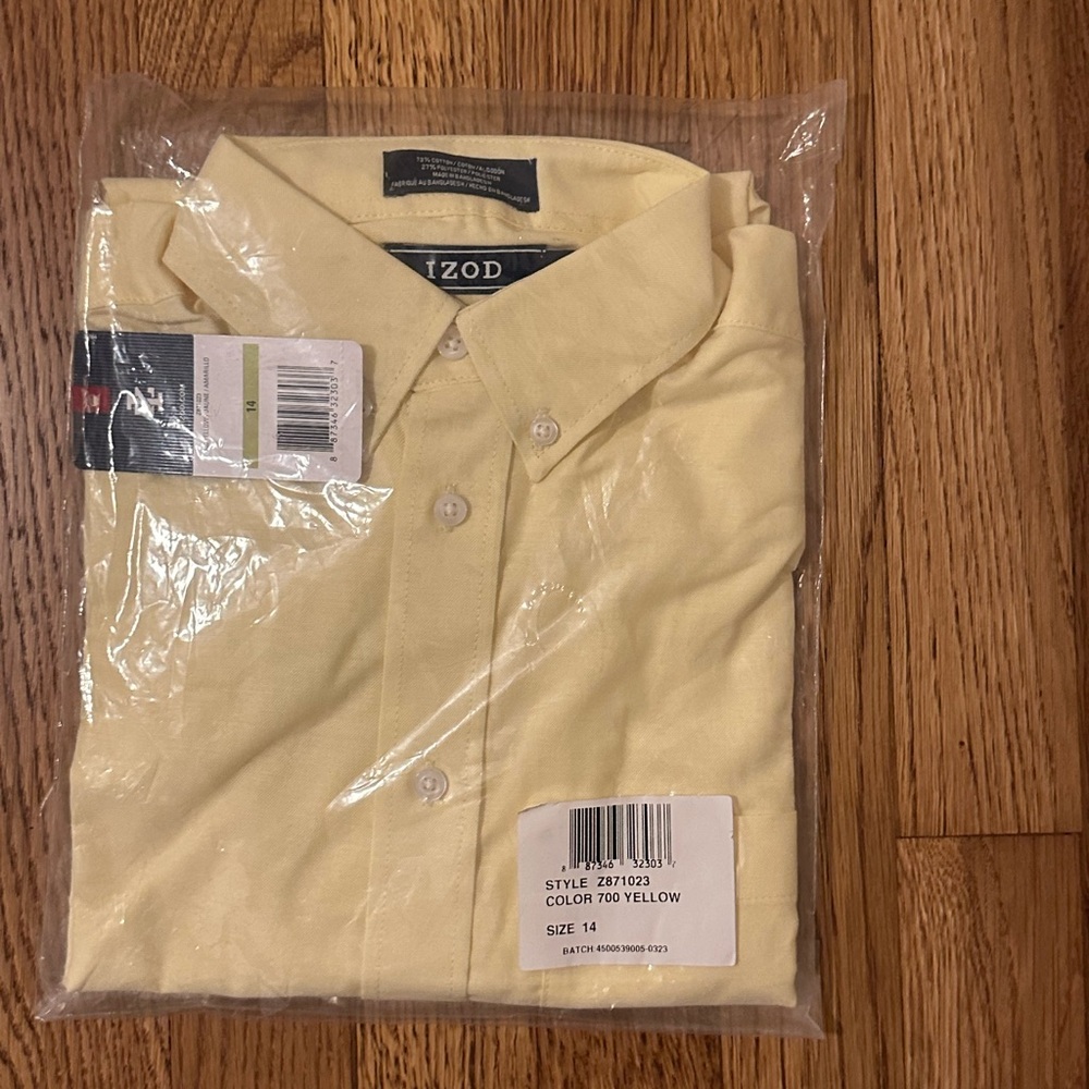 Izod Kids Yellow Button Down Shirt